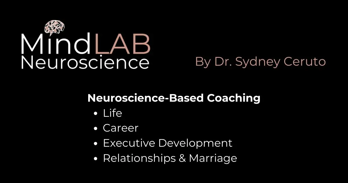 Image of Mindlab Neuroscience card by Dr. Sydney Ceruto highlighting her unique Life Coaching Service