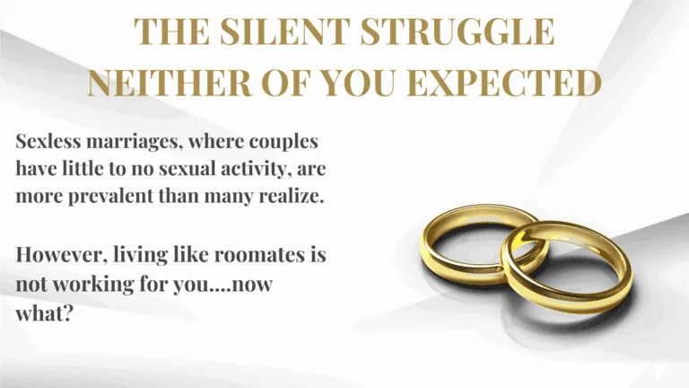 Two gold wedding rings symbolizing a sexless marriage.