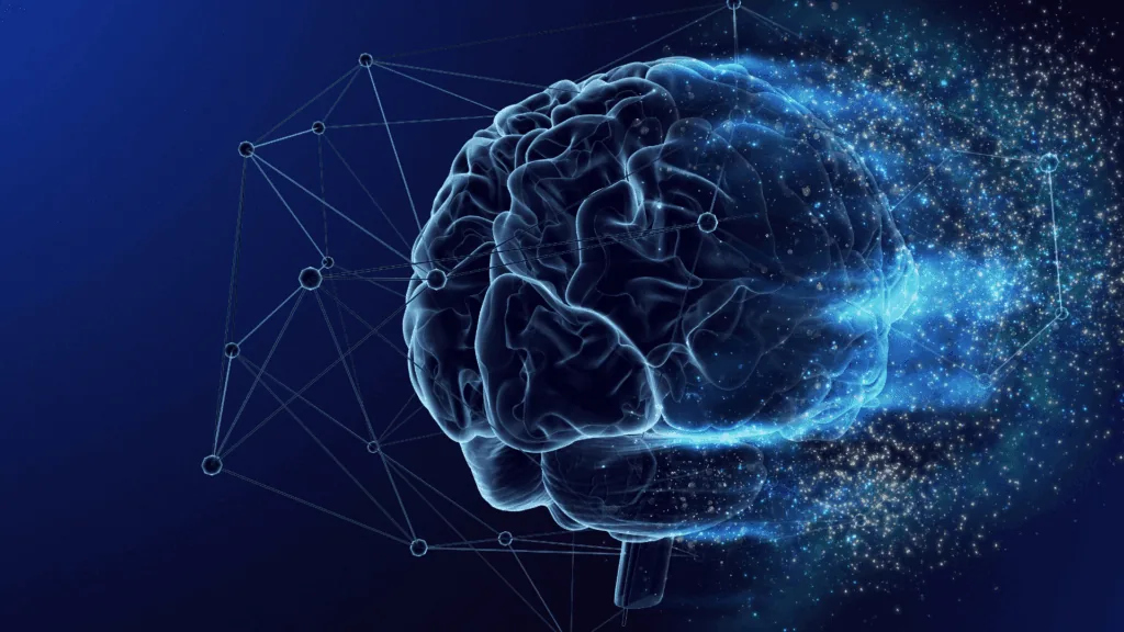 Digital illustration of a brain representing resistance to change and readiness for change.