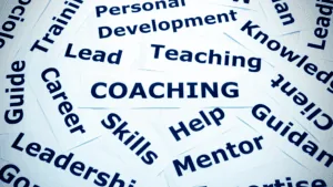 Paper strips showing skills, guidance, mentorship, and leadership -- the supportive elements of neuroscience-based work for anxious depression.