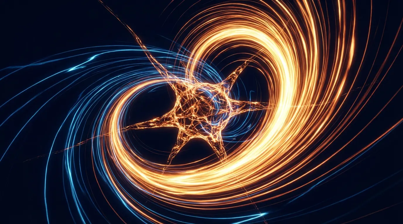 Intensely glowing copper nucleus accumbens with overwhelming dopamine flood