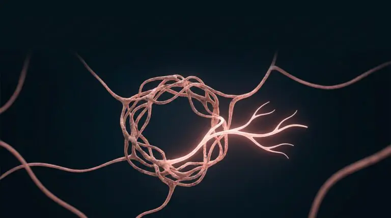 Relationship patterns and partner selection, rendered as an old loop re-routing into a new pathway in warm rose on navy.