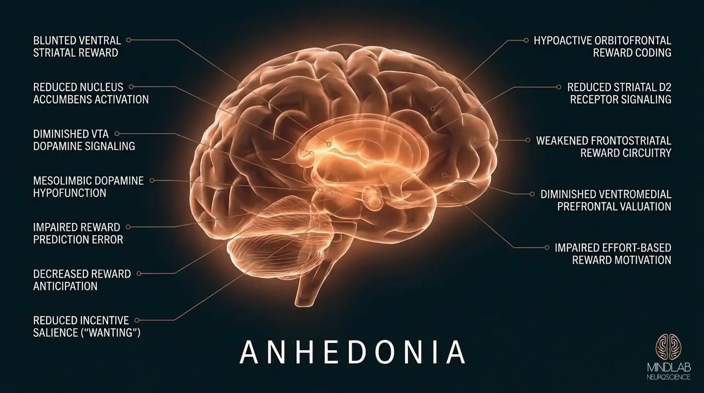 Anhedonia neural diagram