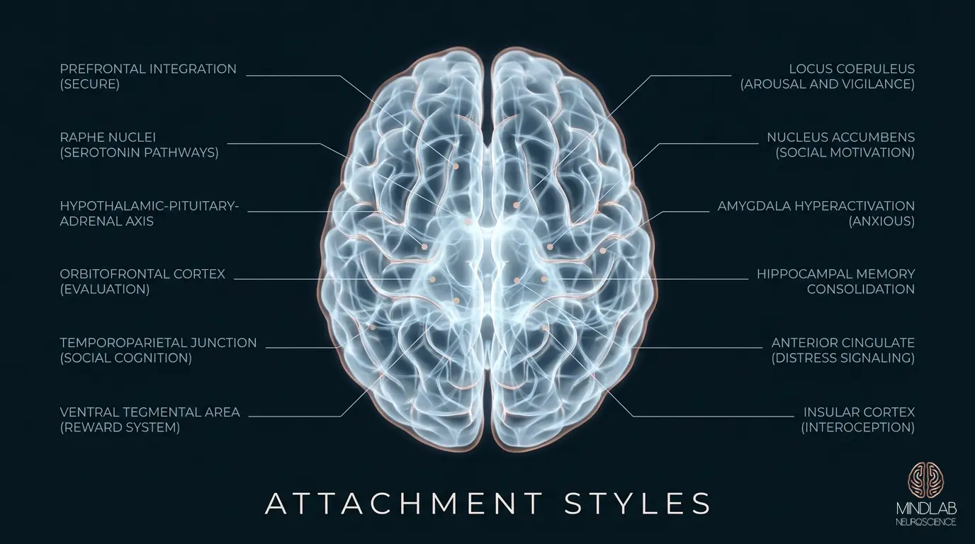 Attachment Styles neural diagram