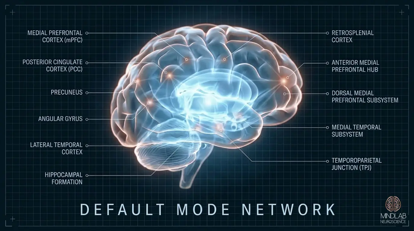 Default Mode Network neural diagram