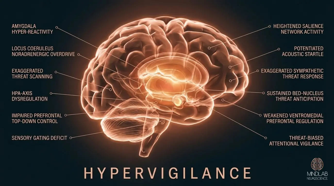 Hypervigilance neural diagram