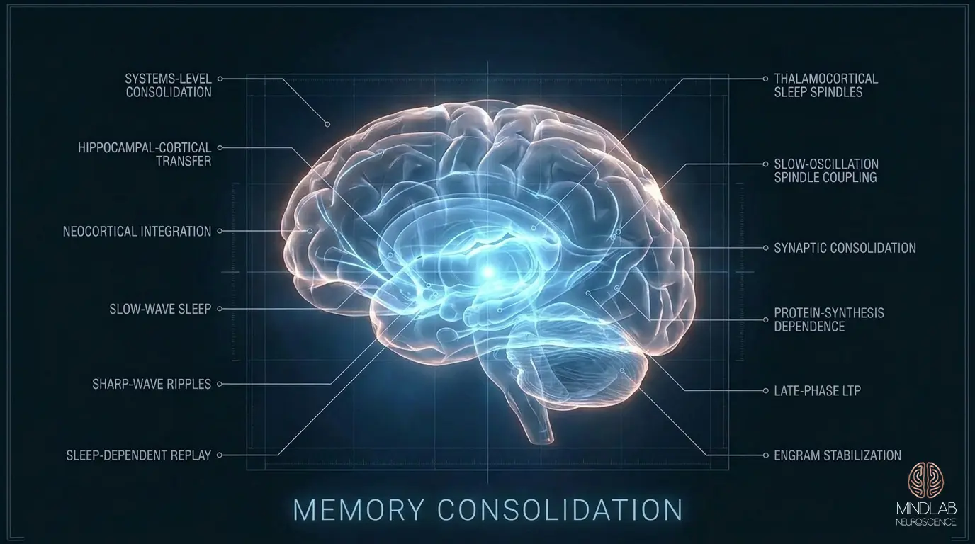 Memory Consolidation neural diagram