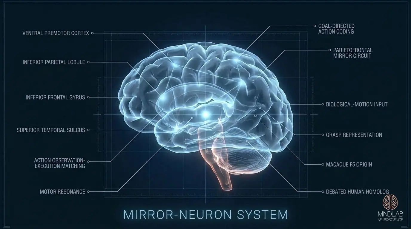 Mirror Neuron System neural diagram