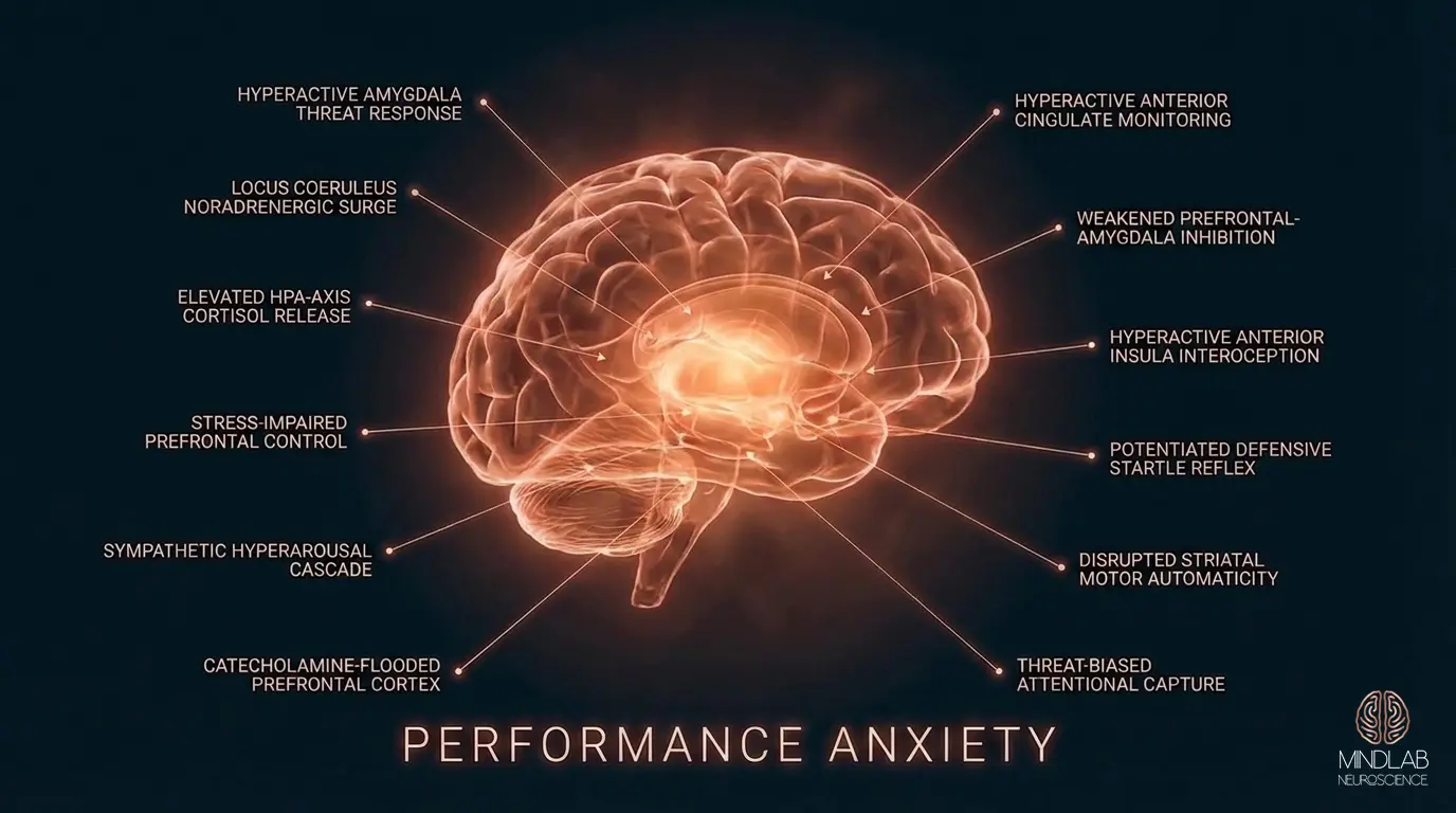 Performance Anxiety neural diagram