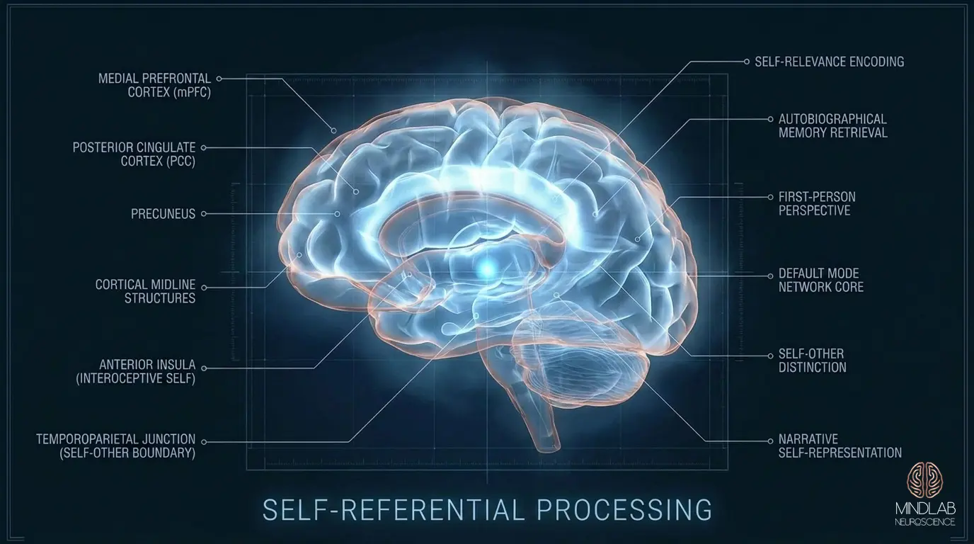 Self-Referential Processing neural diagram