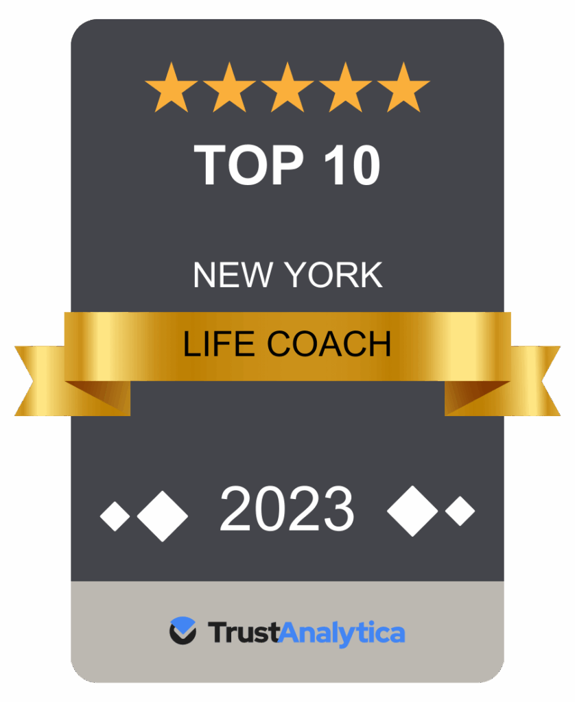 Dr. Sydney Ceruto recognized by Trust Analytica Top 10 Life Coaches 2023 for her comprehensive Neuroscience-Based Coaching approach.