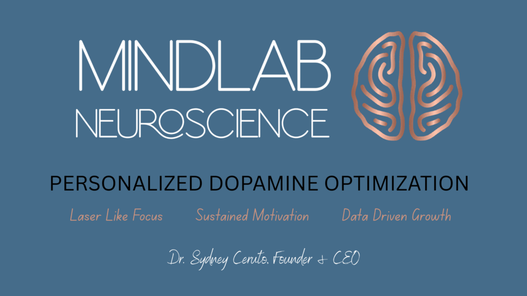 MindLab Neuroscience personalized dopamine optimization program with Dr. Sydney Ceruto.