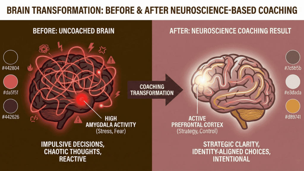 Split screen showing Black Friday brain amygdala impulse buying versus prefrontal cortex intentional decision-making