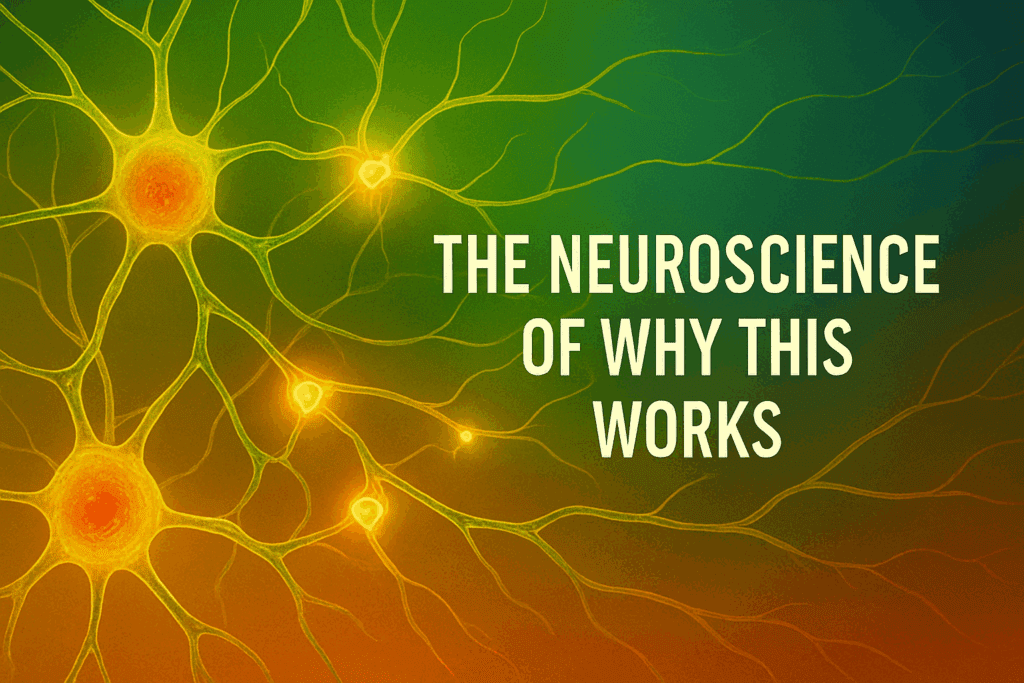 Neuroscience of emotional validation illustrated: glowing neural connections showing dopamine release and brain rewiring through genuine acceptance and relationship healing.