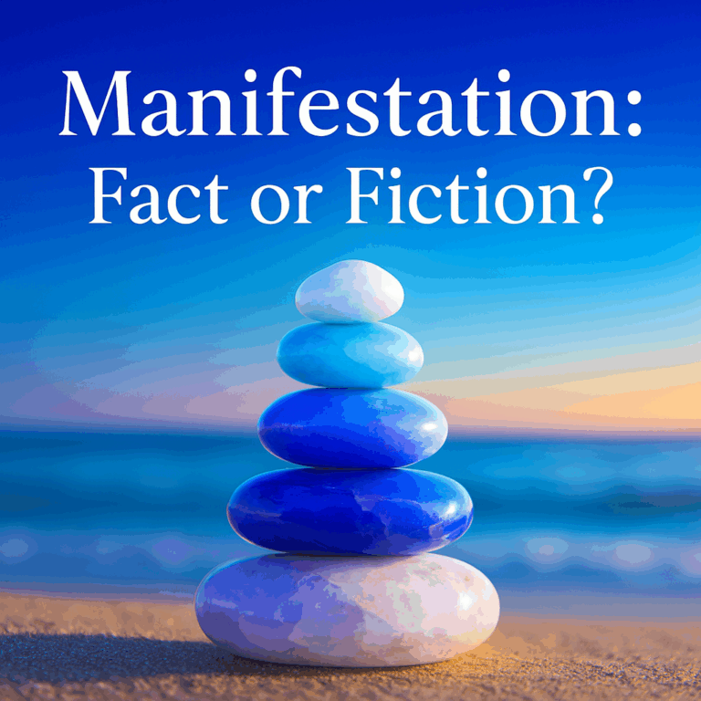 Stacked balancing stones symbolizing equilibrium between the facts and fiction of neuroscience-based manifestation.