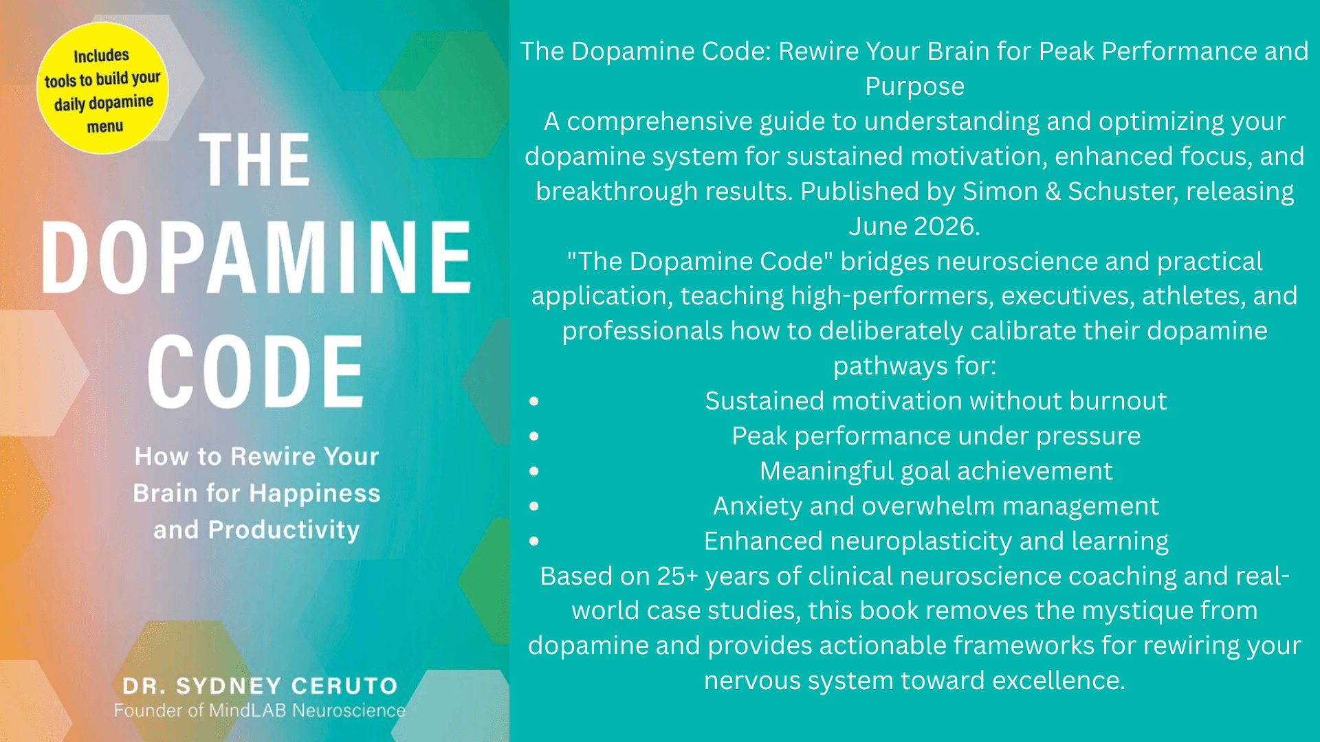 Dopamine Code Color The Dopamine Code By Dr. Sydney Ceruto | Simon & Schuster