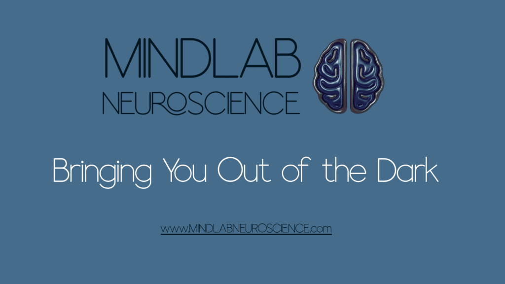 MindLAB Neuroscience banner with brain icon and tagline, resources for sexual compulsivity support.