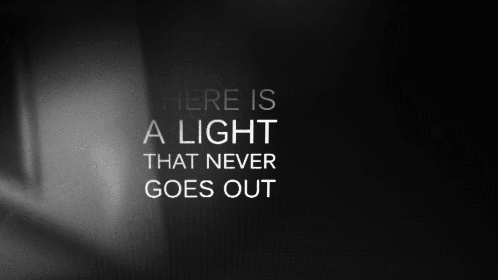 There is a light that never goes out” on a dark background, expressing hope in recovery from sexual compulsivity.
