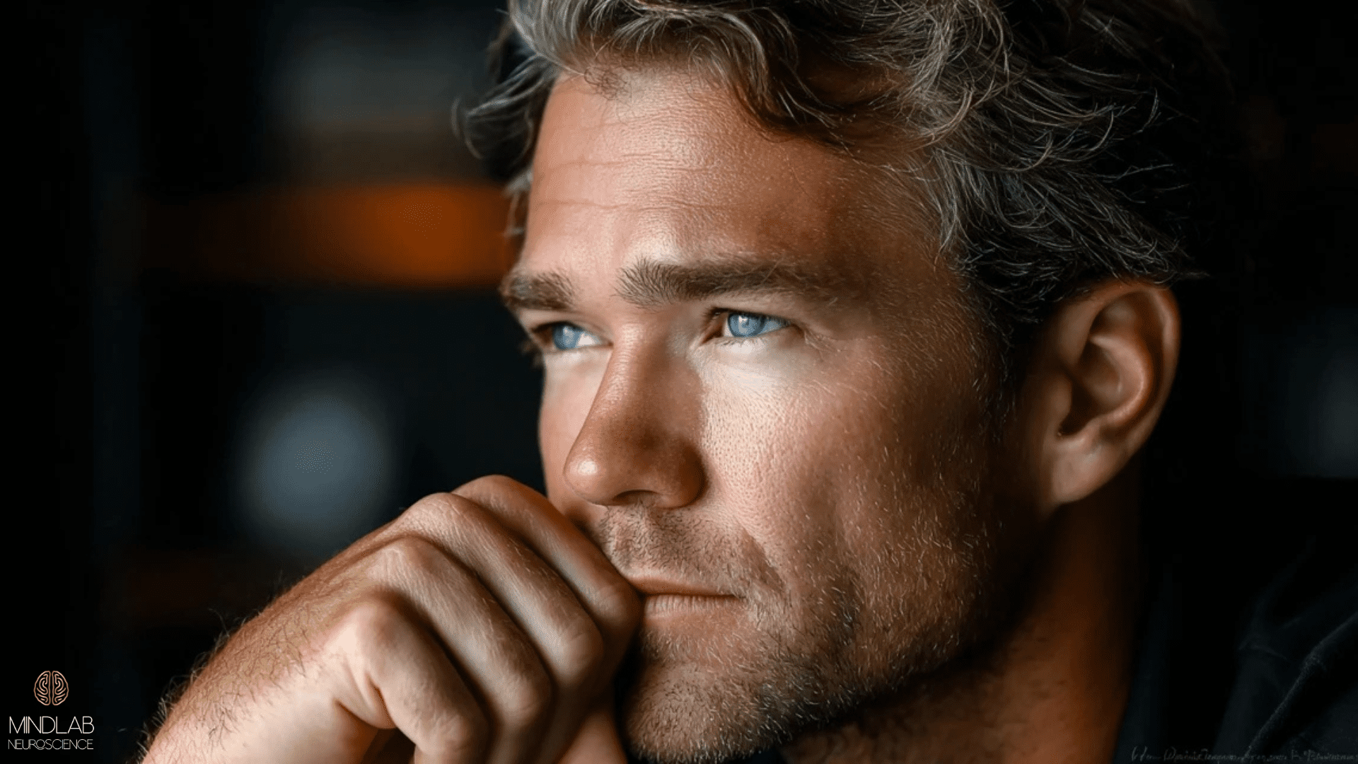 Close-up of a thoughtful person holding their hand near their face, illustrating How to Remember to Forget: The Neuroscience of Forgiveness.