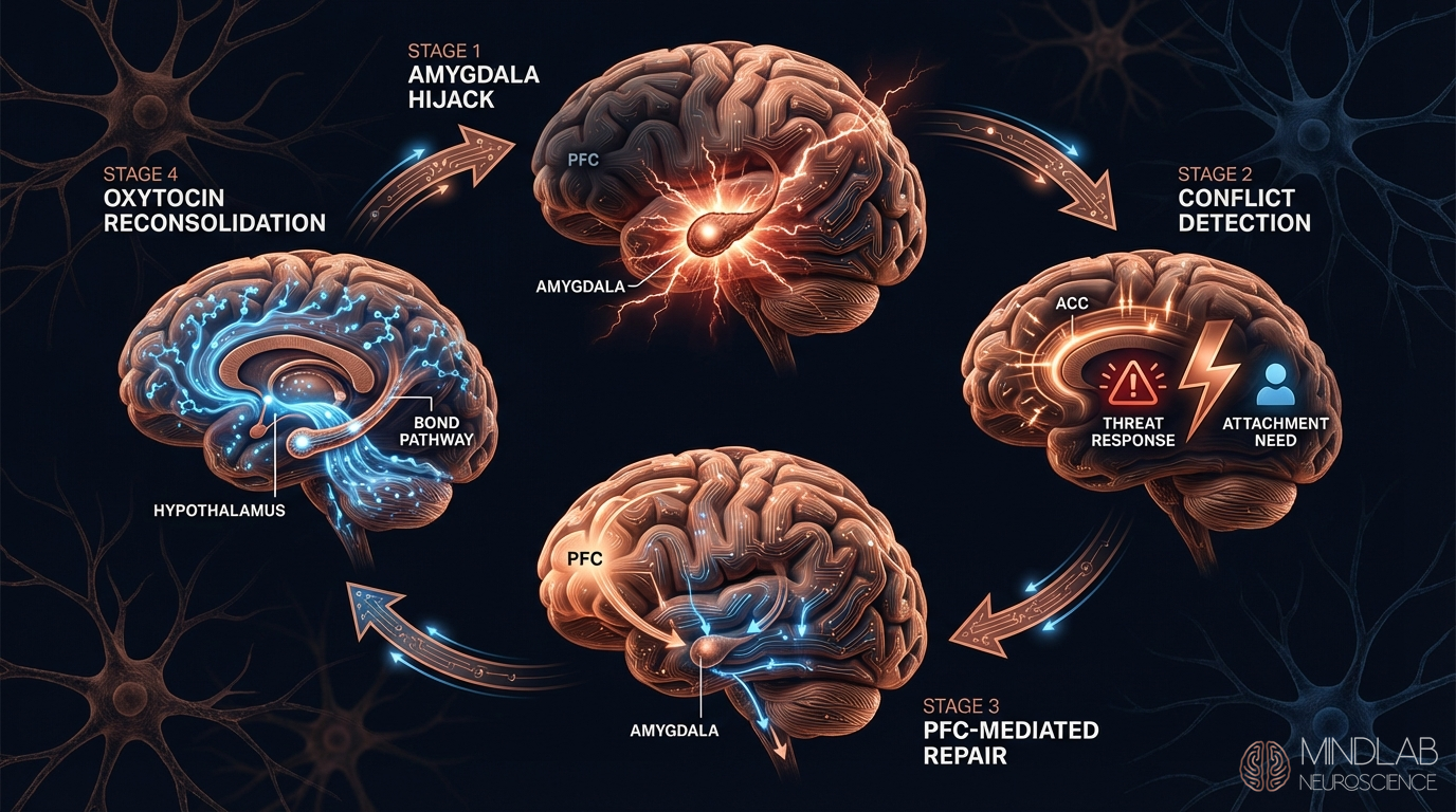 Infographic — relationship cycle and attachment patterns