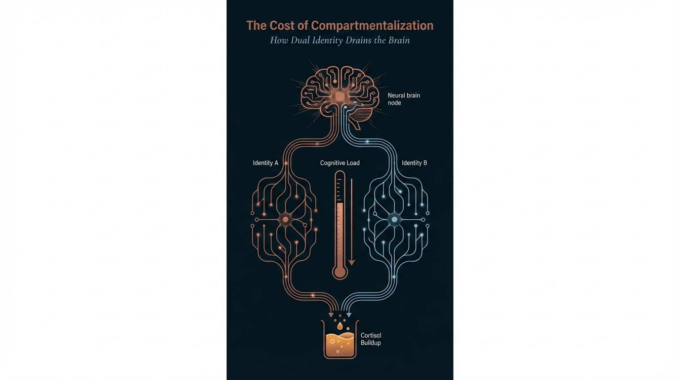 Infographic — the neuroscience behind living a double life