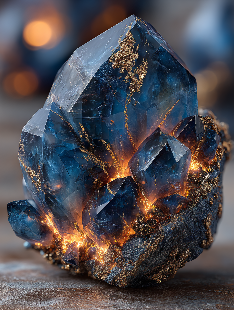 Crystalline dopamine pathway nucleus radiating geometric fracture patterns