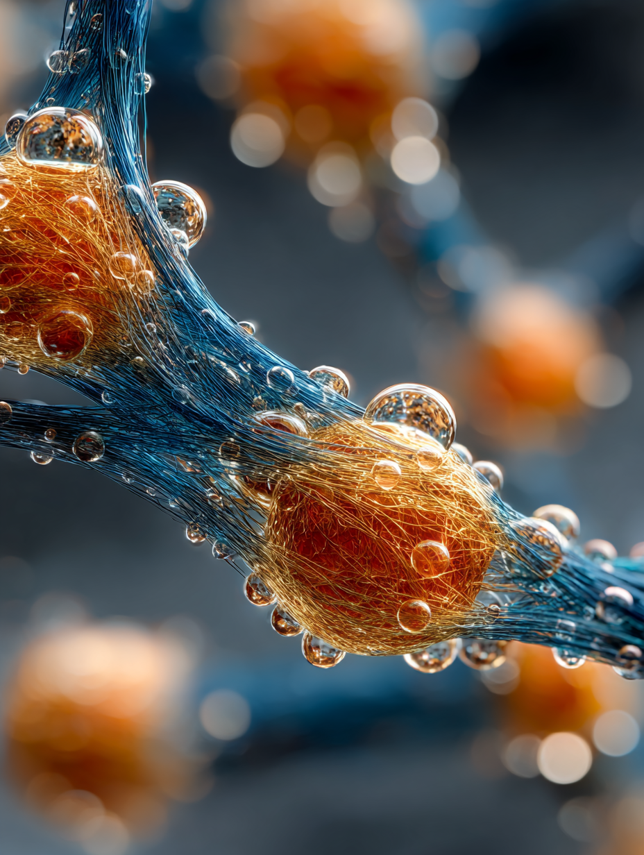 Neural circuit visualization representing decision-making pathways