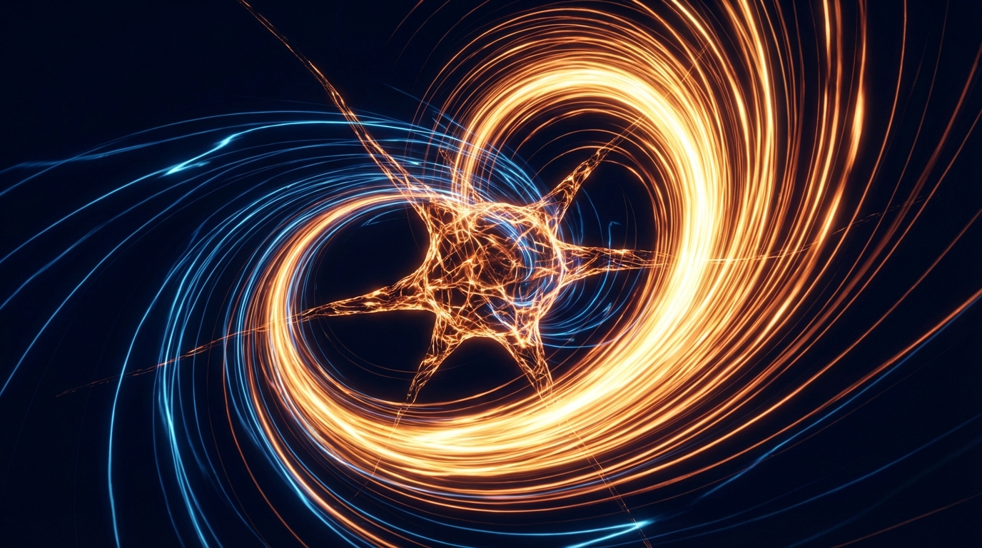 Intensely glowing copper nucleus accumbens with overwhelming dopamine flood