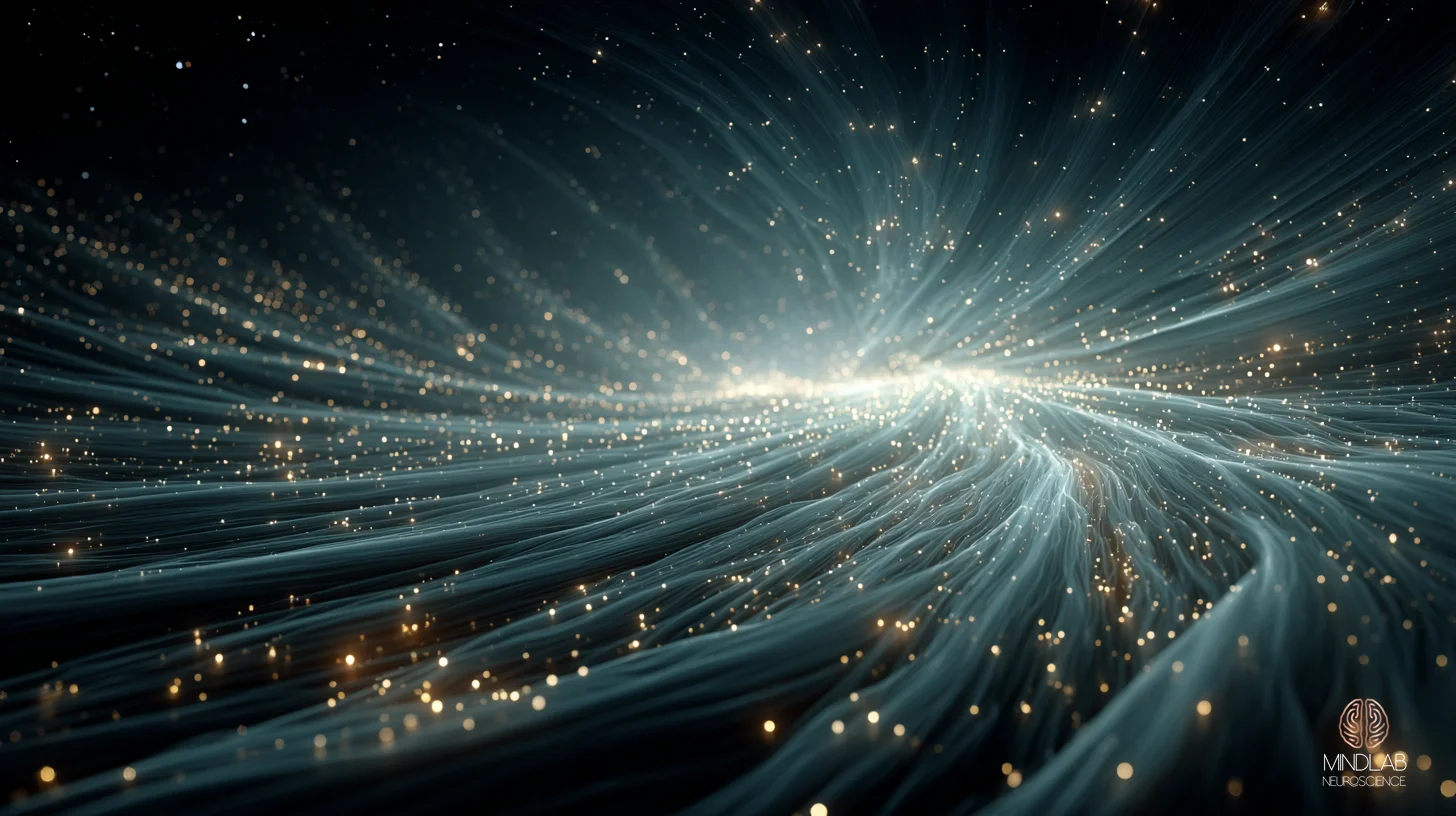 Macro view of the salience network in deep navy – Dr. Sydney Ceruto, MindLAB Neuroscience.