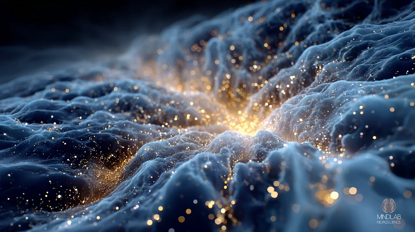 Primary visual cortex with sparse irregular activation patterns suggesting variable individual imagery response – Dr. Sydney Ceruto, MindLAB Neuroscience.