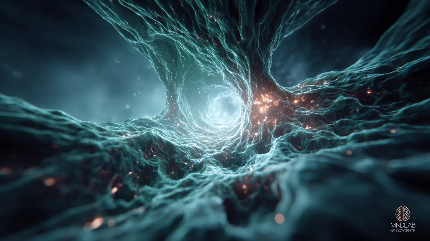 Atmospheric scientific imagery of expanded interstitial space during slow-wave sleep showing convective fluid exchange – Dr. Sydney Ceruto, MindLAB Neuroscience.