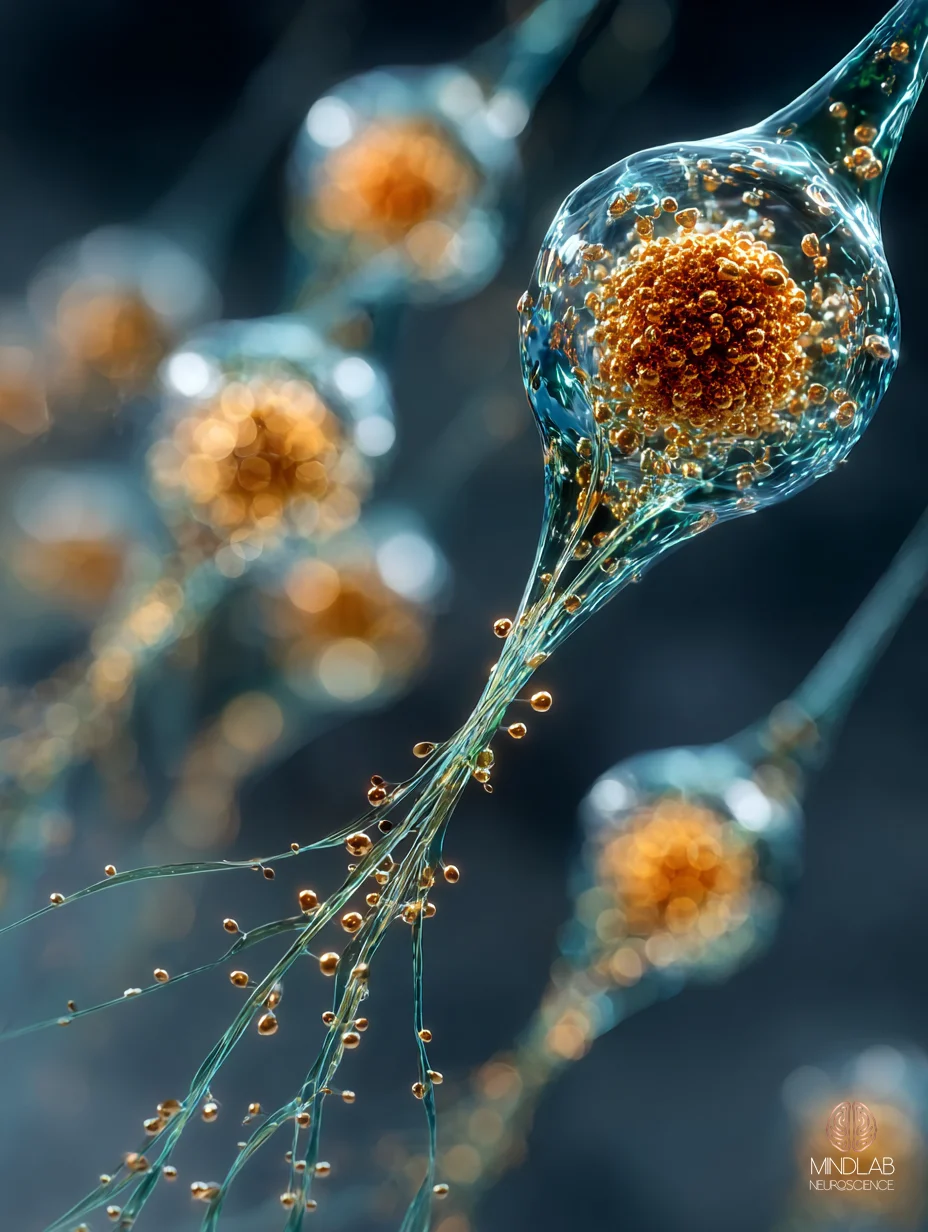Hippocampal memory circuit rendered in copper on deep navy, rhythmic filament detail evoking sleep-spindle replay. Dr. Sydney Ceruto, MindLAB Neuroscience.