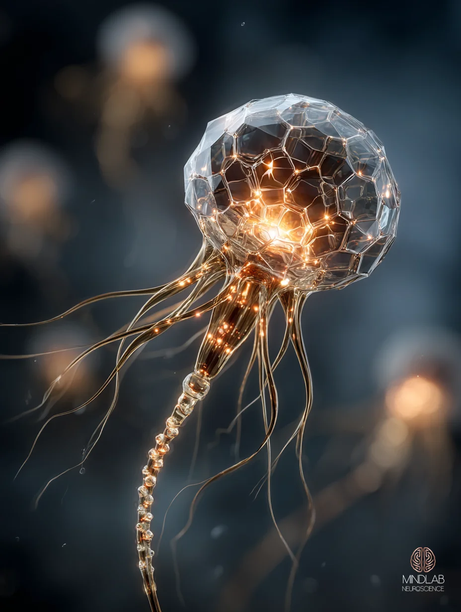A single Purkinje cell dendritic arbor receiving climbing-fiber input – Dr. Sydney Ceruto, MindLAB Neuroscience.