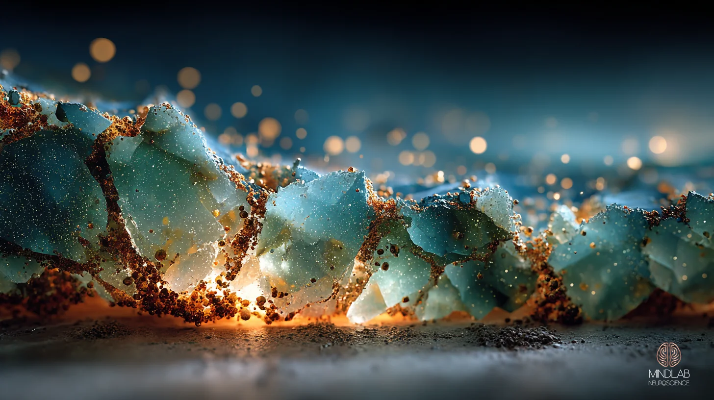 A scientific close view of neural tissue under low light, suggesting incomplete restoration after chronic sleep loss – Dr. Sydney Ceruto, MindLAB Neuroscience.