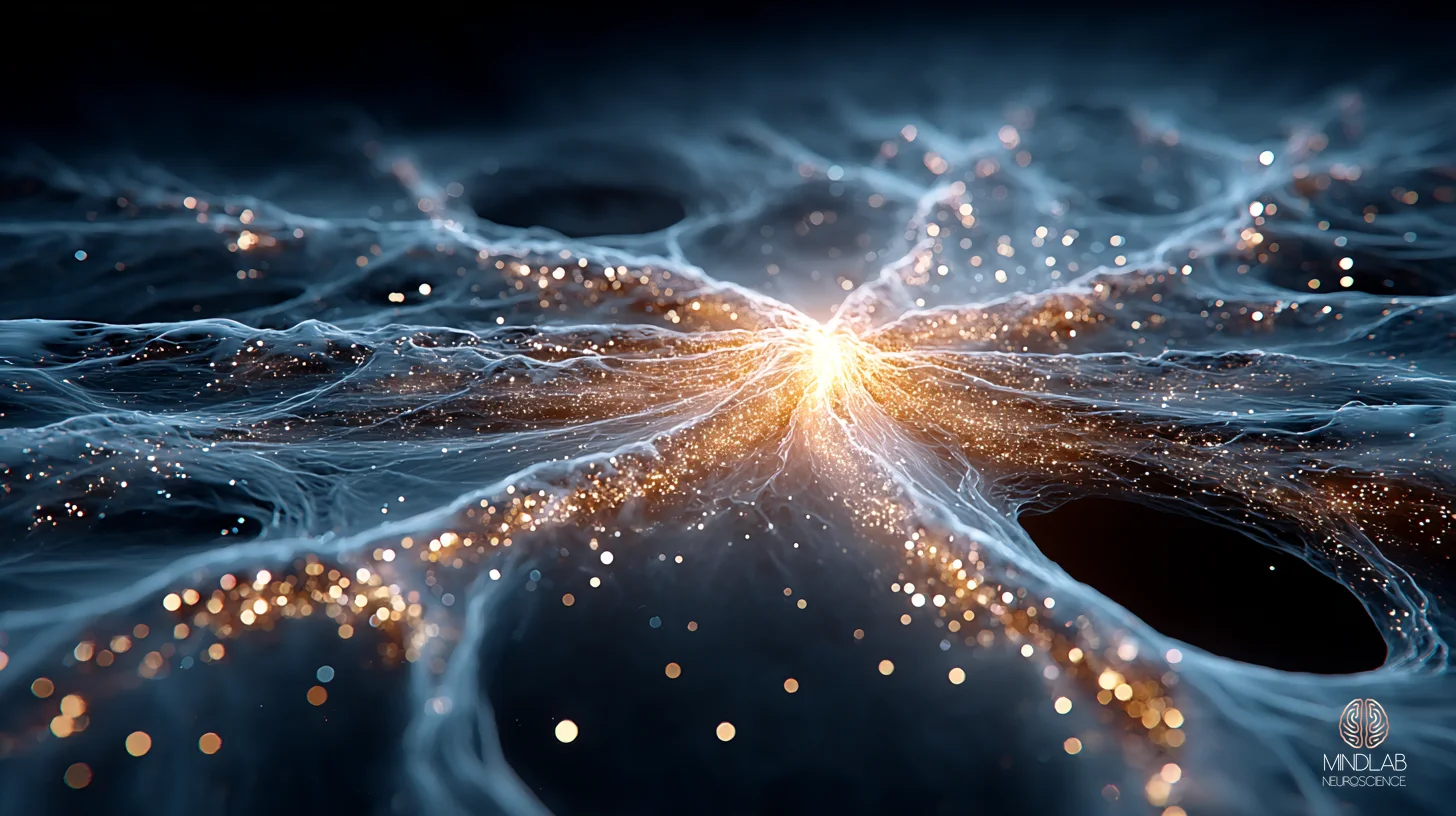 Macro view of the social-affiliation circuit in deep navy – Dr. Sydney Ceruto, MindLAB Neuroscience.