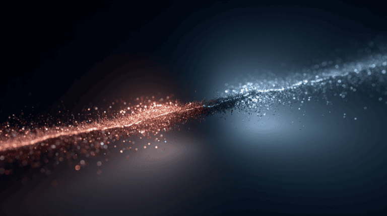 Two glowing copper neural nodes joined by a firing pathway across deep navy, the bond behind the neuroscience of relationships.