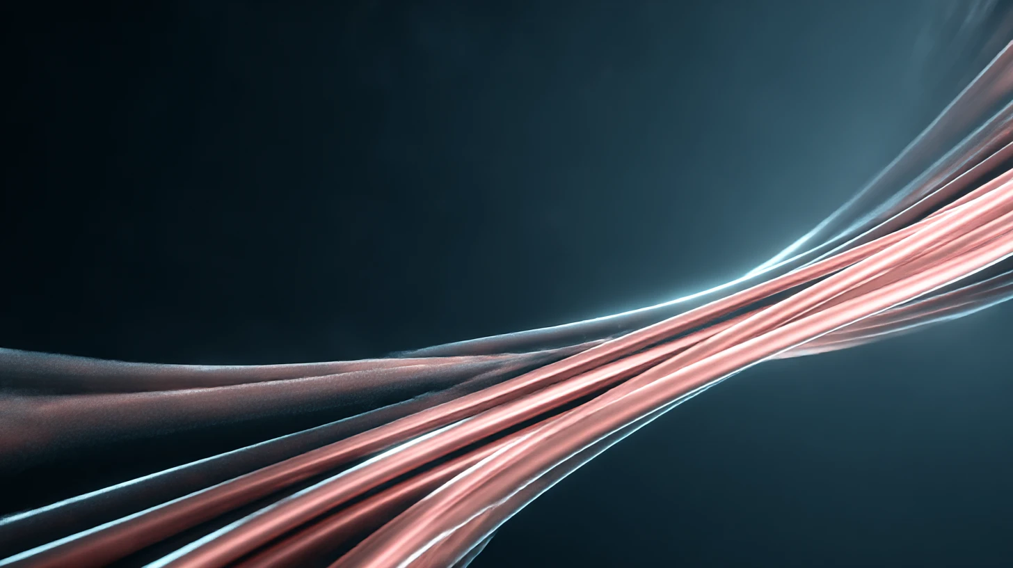 Copper neural pathways branching forward through deep navy, evoking career direction and choice