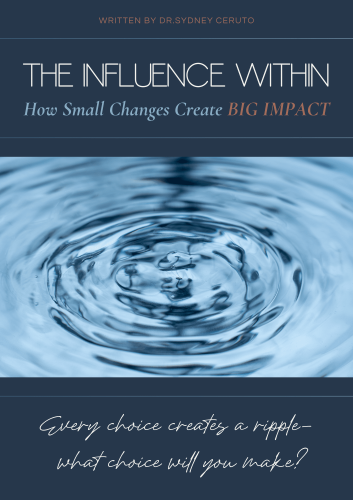 The Influence Within: Free guide cover showing rippling water, symbolizing the profound impact of small personal changes and inner transformation
